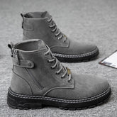 Round Toe Side Zipper Casual Martin Style Boots